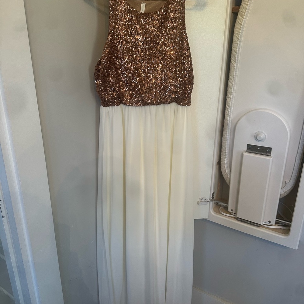 Sequin Top Maxi Dress